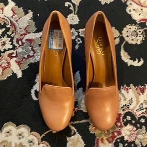 Franco Sarto chestnut leather heels
